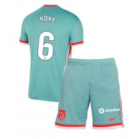 Atletico Madrid Koke #6 Auswärts Trikotsatz Kinder 2024-25 Kurzarm (+ Kurze Hosen)